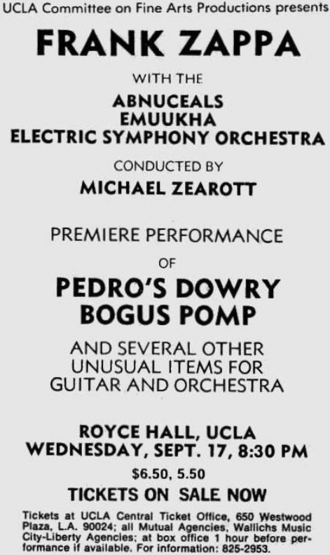 17/09/1975Royce Hall @ UCLA, Los Angeles, CA